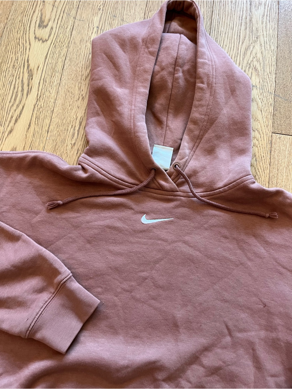 Nike Center Swoosh Hoodie Womens Small S Brown Chocolate Earth Pullover Fleece